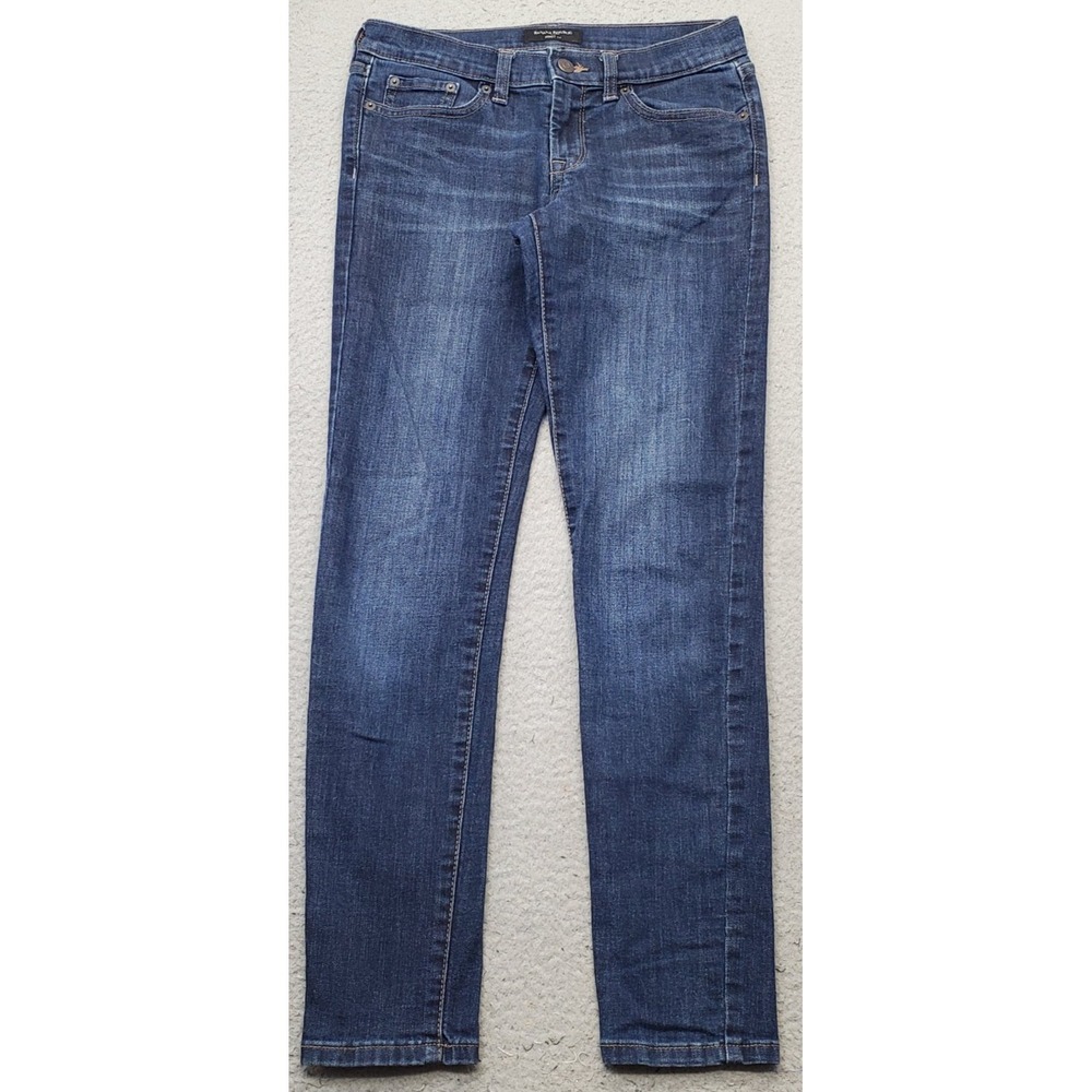 Banana Republic Skinny Fit Jeans Womens 25/0 Blue Denim Stretch Faded Whiskered